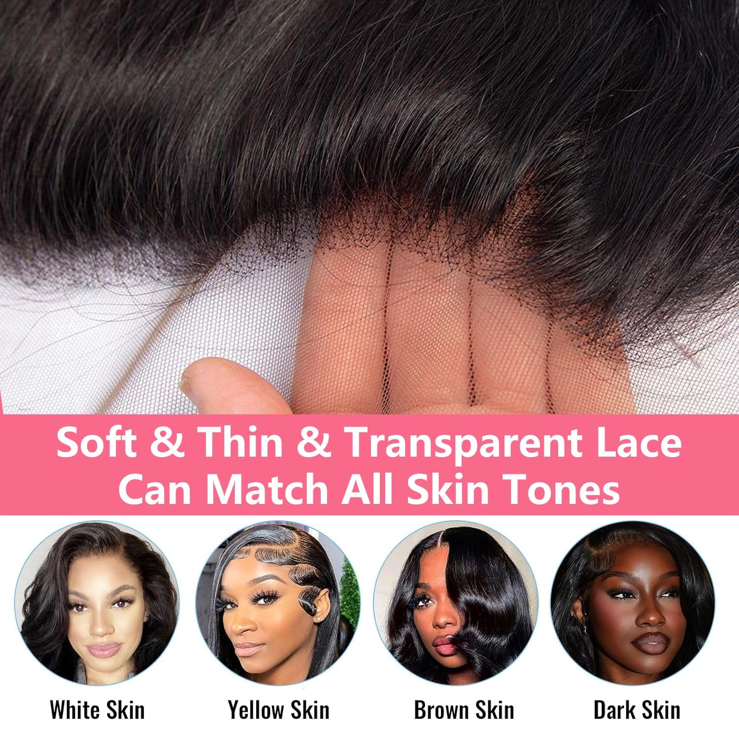 13X4 Lace Frontal Closure Body Wave Human Hair Ear to Ear HD Lace Frontal Closure Free Part Brazilian Body Wave Hair Extensions 150% Density Human Hair Pre Plucked with Baby Hair 8 Inch